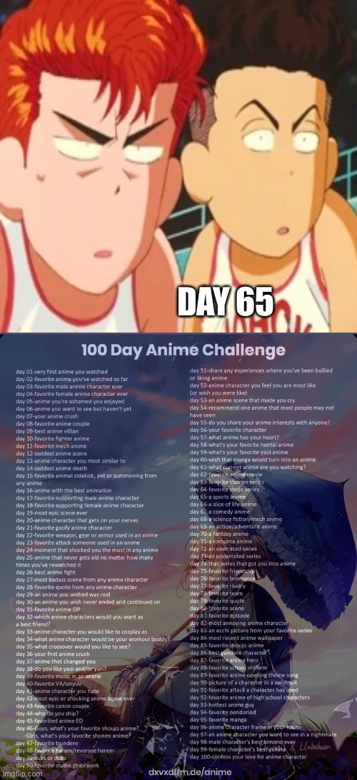 Slam Dunk | DAY 65 | image tagged in 100 day anime challenge | made w/ Imgflip meme maker