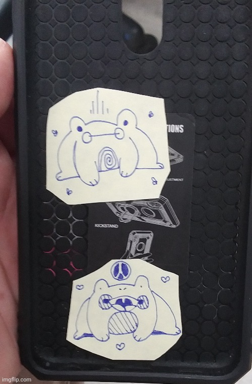 VerminXO drew theses for me and I keep them in my phone case | made w/ Imgflip meme maker