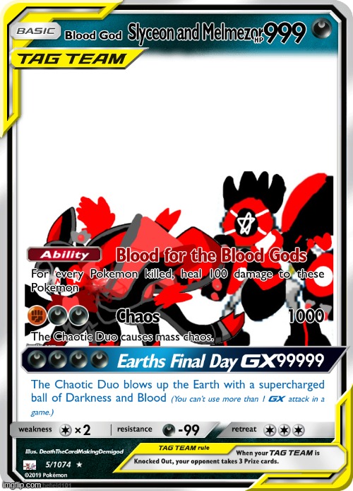 The Chaotic Duo get their own card! | made w/ Imgflip meme maker
