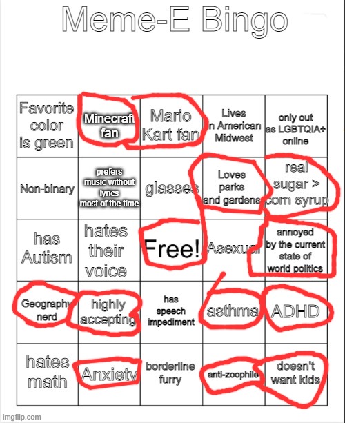 Meme-E Bingo | image tagged in meme-e bingo | made w/ Imgflip meme maker