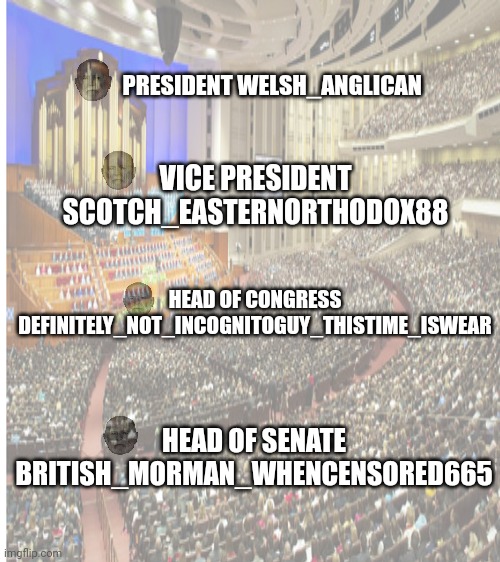 Chhose Right Theory partee ticket is really getting good! | PRESIDENT WELSH_ANGLICAN; VICE PRESIDENT SCOTCH_EASTERNORTHODOX88; HEAD OF CONGRESS DEFINITELY_NOT_INCOGNITOGUY_THISTIME_ISWEAR; HEAD OF SENATE BRITISH_MORMAN_WHENCENSORED665 | image tagged in blank white template,crt,vote incognito guy | made w/ Imgflip meme maker