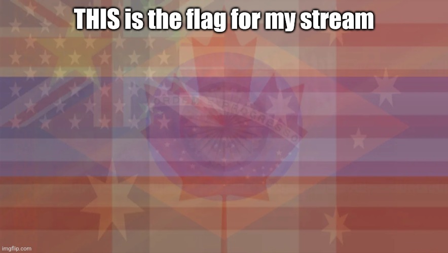 multilingual stream flag | THIS is the flag for my stream | image tagged in multilingual stream flag | made w/ Imgflip meme maker