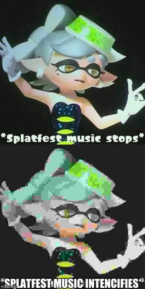 Splatfest music stops then intencifies | image tagged in splatfest music stops then intencifies | made w/ Imgflip meme maker