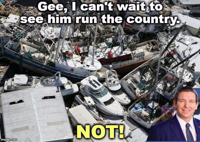 Gee, I can't wait to see him run the country. NOT! | image tagged in ron desantis,dumb,stupid,arrogant,incompetence,republican | made w/ Imgflip meme maker