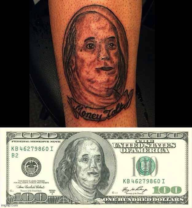5 Celebrity Dollar Bills Tattoos  Steal Her Style
