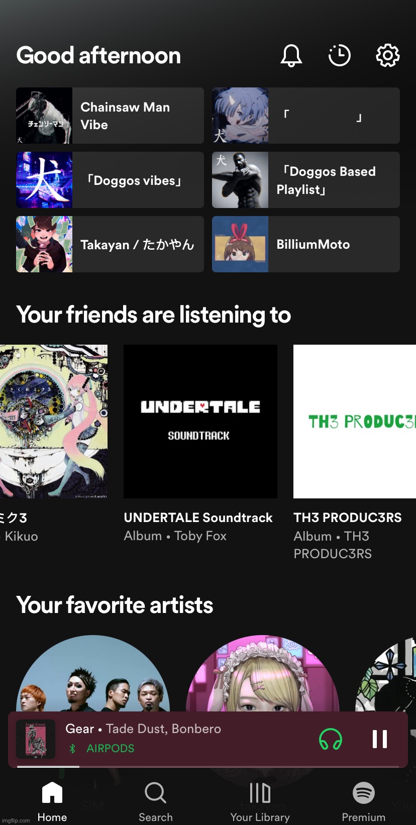 Dumbass spotify homescreen | made w/ Imgflip meme maker