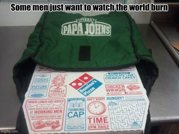 papa dominos | image tagged in pizza,cursed image | made w/ Imgflip meme maker