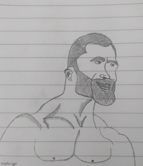 Giga Chad low quality | image tagged in giga chad low quality | made w/ Imgflip meme maker