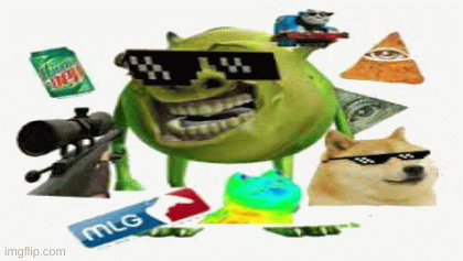 monster inc... ish | image tagged in gifs,monsters inc,fun | made w/ Imgflip images-to-gif maker