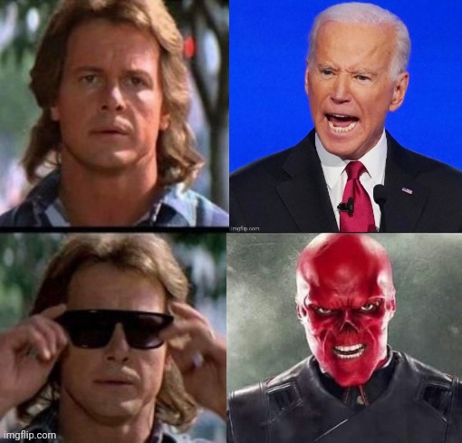 They Live Biden is the Red Skull | image tagged in they live | made w/ Imgflip meme maker