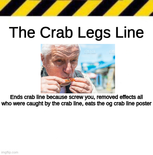 Crab Legs Line Blank Meme Template