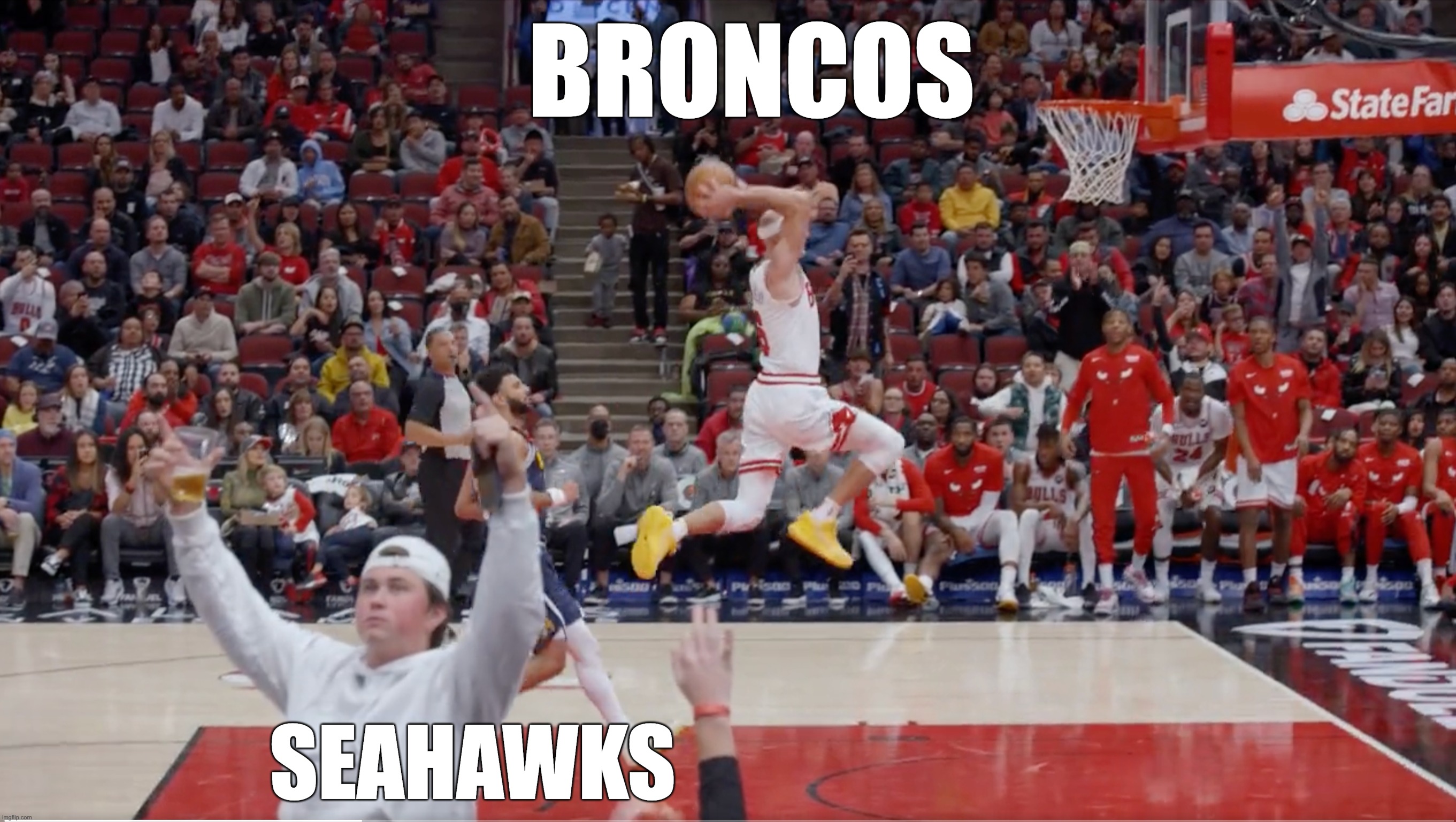 Seahawks vs Broncos | BRONCOS; SEAHAWKS | image tagged in nfl memes | made w/ Imgflip meme maker
