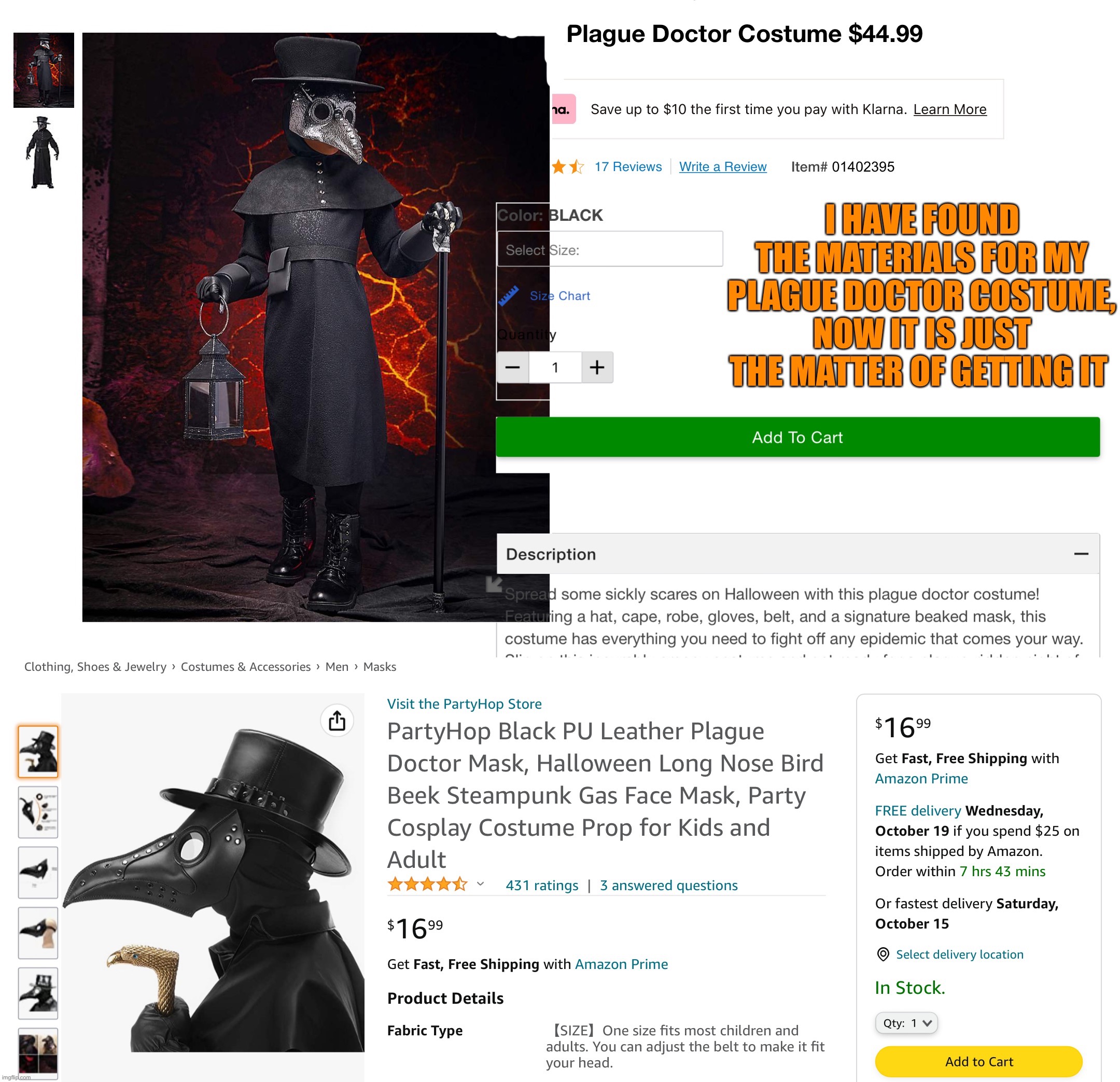Im getting another mask because the one that comes with the costume is garbage | made w/ Imgflip meme maker
