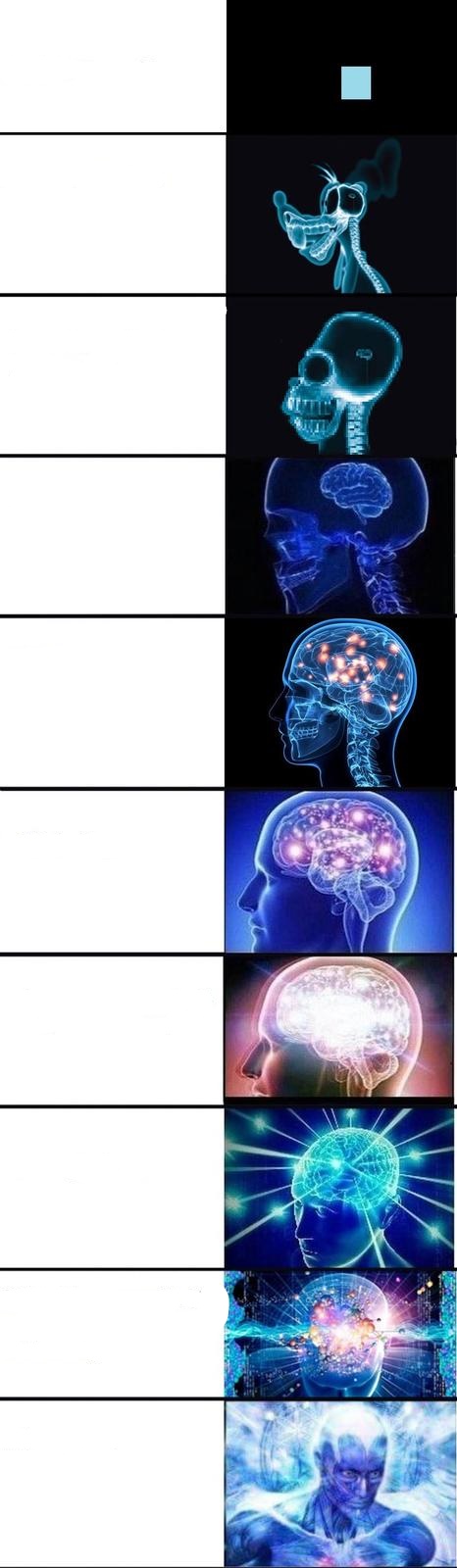 High Quality Expanding Brain V2 Blank Meme Template