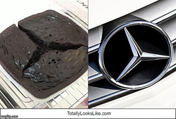 Mercedes Benz chocolate cake | image tagged in totally looks like,chocolate cake,cake,memes,meme,lookalike | made w/ Imgflip meme maker