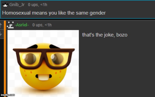 look at my recent comment for context | made w/ Imgflip meme maker