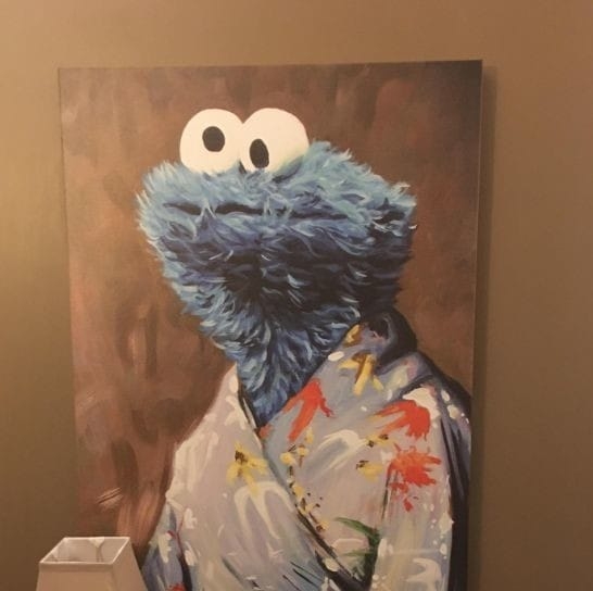 Classic Cookie Monster Blank Meme Template