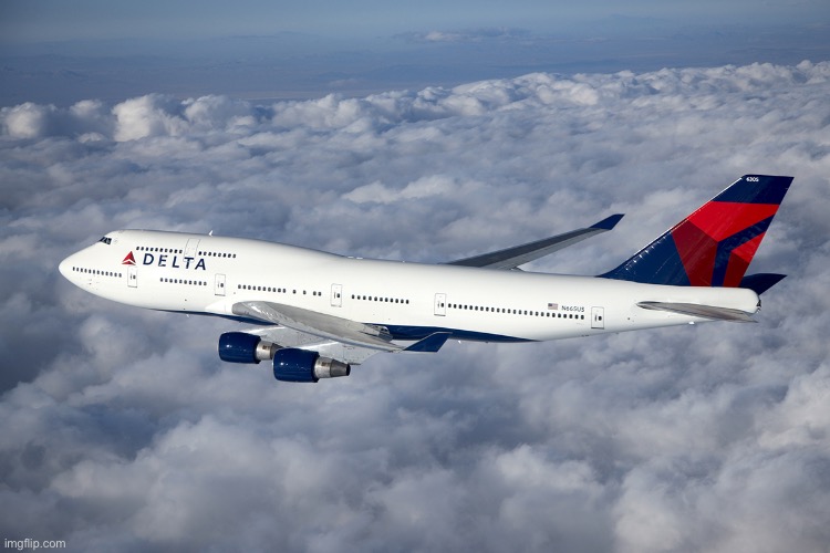 Delta Boeing 747-400 | image tagged in delta boeing 747-400 | made w/ Imgflip meme maker