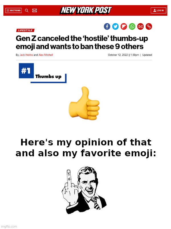 Middle Finger Emoji | image tagged in middle,finger,emoji,lets go brandon | made w/ Imgflip meme maker