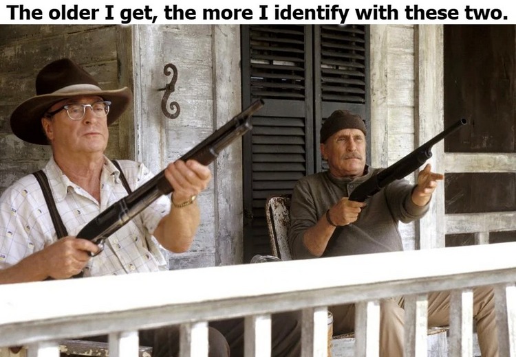 Redneck Neighborhood Watch: You loot, we shoot! | image tagged in second hand lions,get off my lawn,get off my property,grumpy old men,redneck neighborhood watch,you loot we shoot | made w/ Imgflip meme maker