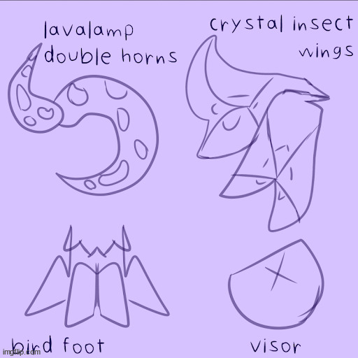 small sheet im using to help me remember the main special traits I want moth to have | image tagged in furry,art,drawings | made w/ Imgflip meme maker