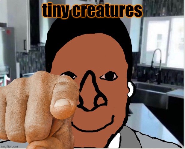 n | tiny creatures | image tagged in n | made w/ Imgflip meme maker