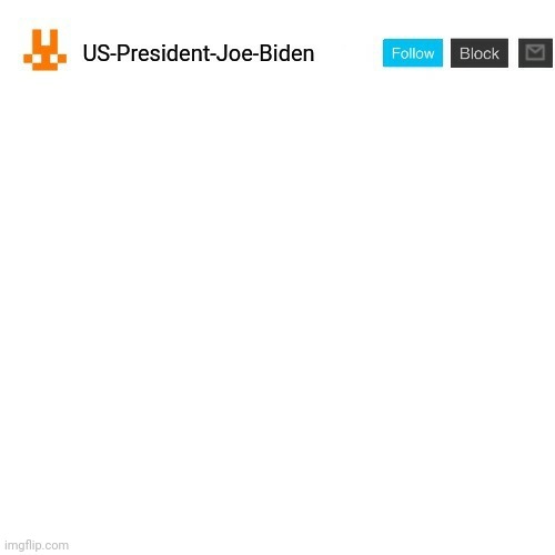 High Quality US-President-Joe-Biden announcement template orange bunny icon Blank Meme Template
