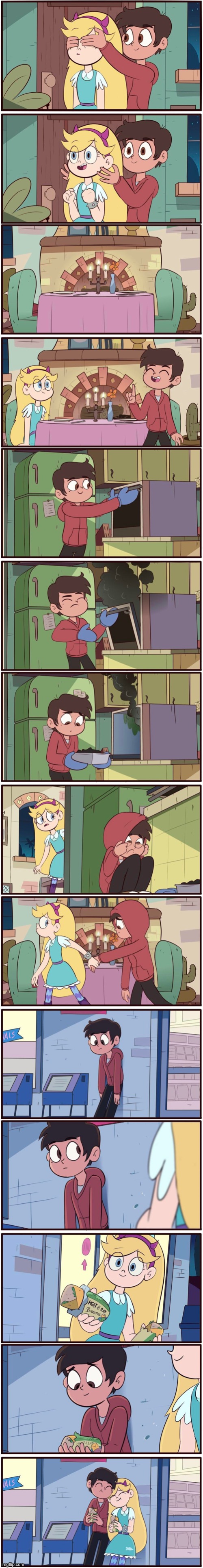MorningMark - Eating Out | image tagged in comics,morningmark,svtfoe,star vs the forces of evil,memes,stop reading the tags | made w/ Imgflip meme maker
