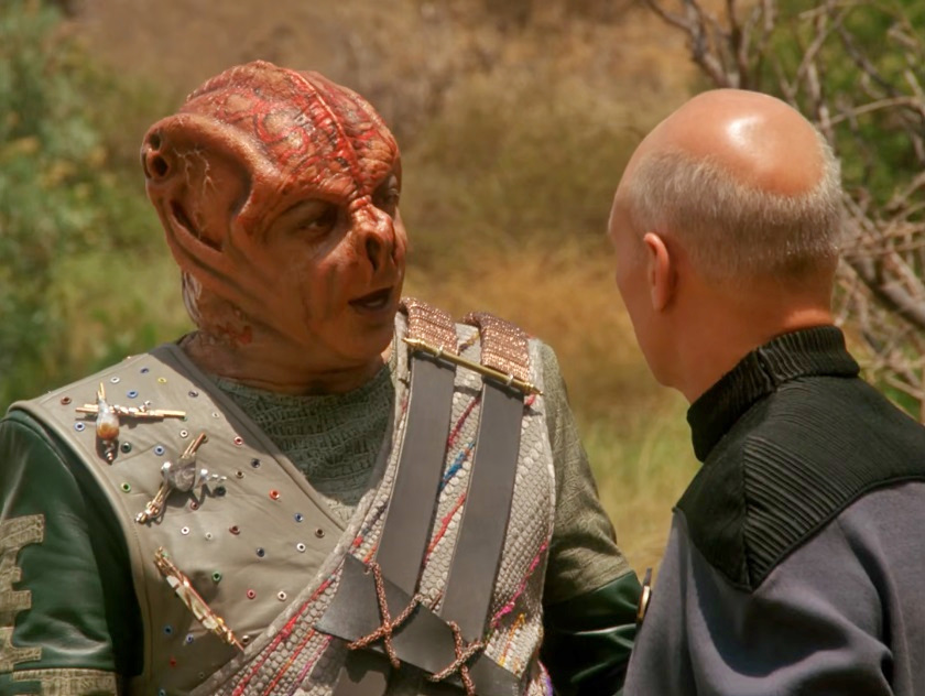 Darmok Talking to Picard Blank Meme Template