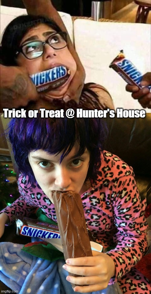 Trick or Treat @ Hunter's House | made w/ Imgflip meme maker