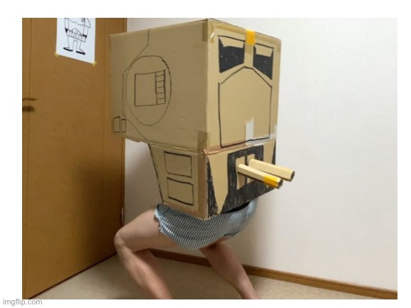 The cardboard walker, guardian of arts and crafts (just as effective as normal walker in sw) | image tagged in cardboard,boss | made w/ Imgflip meme maker