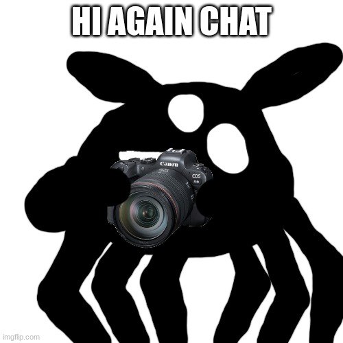Le Idiot with a camera | HI AGAIN CHAT | image tagged in le idiot with a camera | made w/ Imgflip meme maker