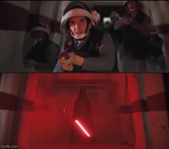 Hallway Vader | image tagged in hallway vader | made w/ Imgflip meme maker