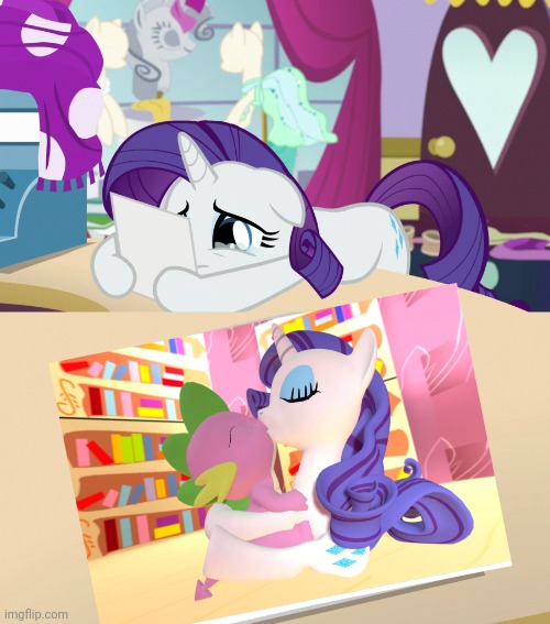 Ayo is that Twilight's House!? | image tagged in rarity's sadness memories mlp | made w/ Imgflip meme maker