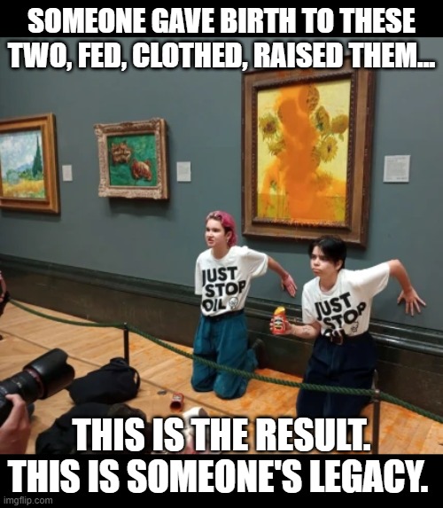 Legacy of spoiled rotten entitled brats. | SOMEONE GAVE BIRTH TO THESE TWO, FED, CLOTHED, RAISED THEM... THIS IS THE RESULT. THIS IS SOMEONE'S LEGACY. | image tagged in legacy,weaklings,failed parenting | made w/ Imgflip meme maker