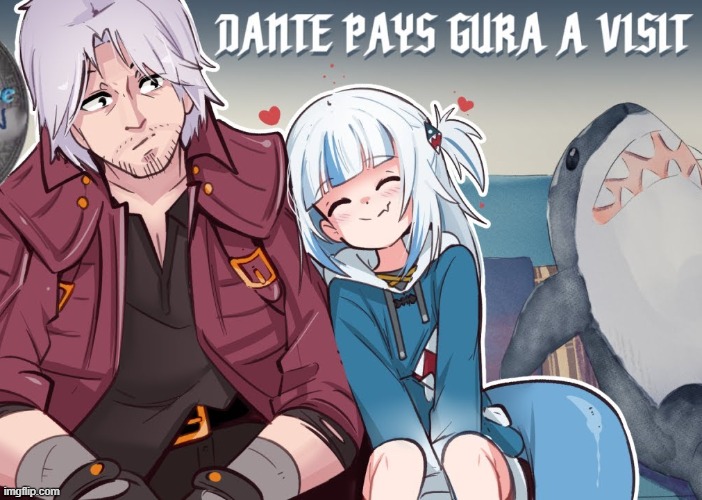 Dante has better father image than Vergil | image tagged in devil may cry,hololive | made w/ Imgflip meme maker