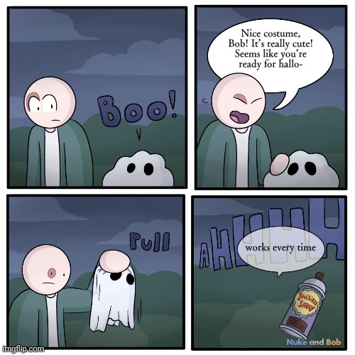 Invisible Spray | image tagged in invisible,spray,ghosts,ghost,comics/cartoons,comics | made w/ Imgflip meme maker