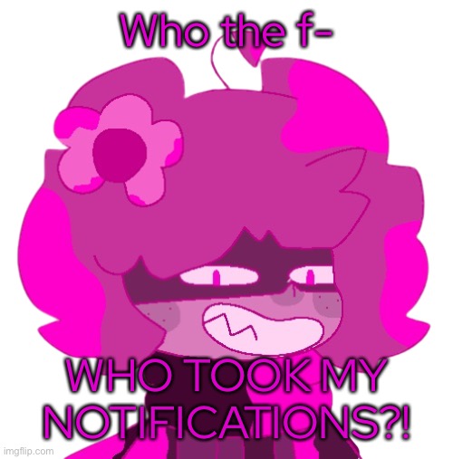 - | Who the f-; WHO TOOK MY NOTIFICATIONS?! | made w/ Imgflip meme maker