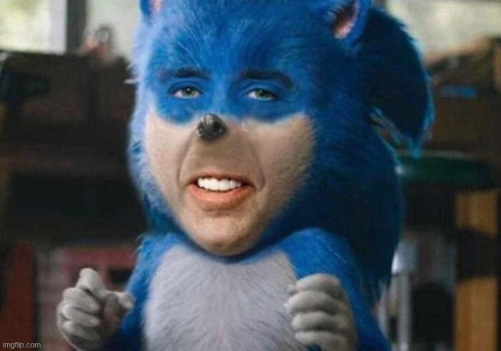 sonicholas cage | image tagged in sonicholas cage | made w/ Imgflip meme maker