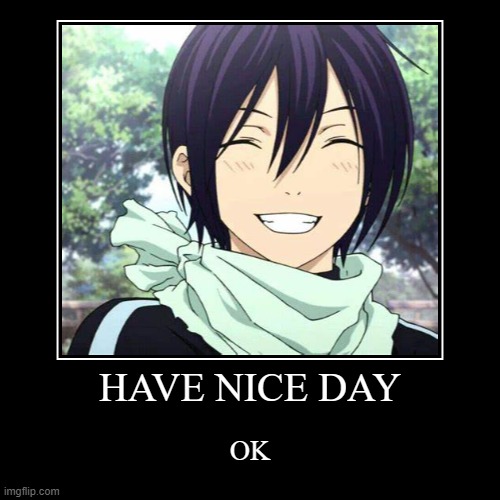 HAVE NICE DAY | OK | image tagged in funny,demotivationals | made w/ Imgflip demotivational maker