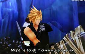 High Quality Kingdom Hearts Cloud might be tough if one more shows up Blank Meme Template