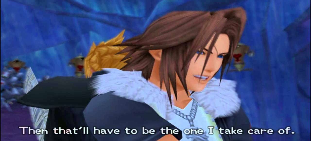 High Quality Kingdom Hearts Leon then that'll have to be the one I take care Blank Meme Template