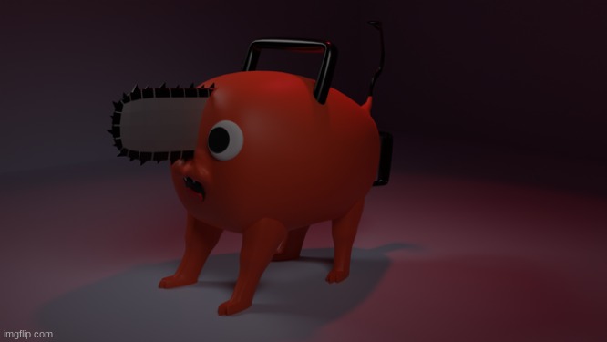 *randomly finds 3d pochita while looking through reddit* | made w/ Imgflip meme maker