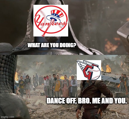 The Evil Empire vs. the Guardians of the Galaxy | WHAT ARE YOU DOING? DANCE OFF, BRO. ME AND YOU. | image tagged in guardians of the galaxy,mlb baseball | made w/ Imgflip meme maker