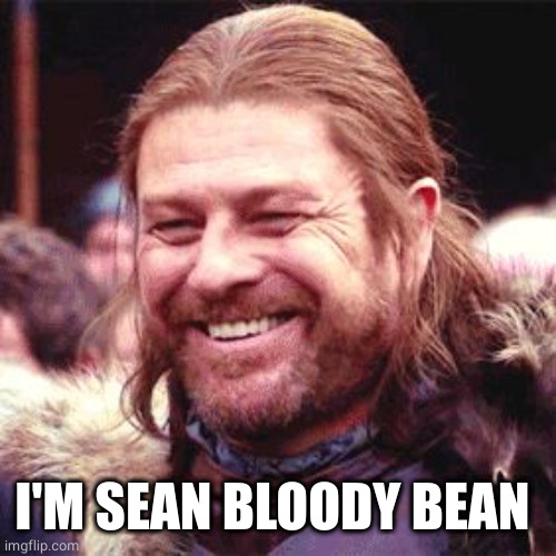 Sean Bean | I'M SEAN BLOODY BEAN | image tagged in sean bean | made w/ Imgflip meme maker