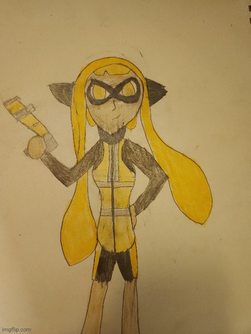 I drew my one of my ocs, Aqua | made w/ Imgflip meme maker