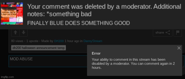 I GOT BANNED FROM THE DANNY STREAM BAHAHAHAHAAAAA | made w/ Imgflip meme maker