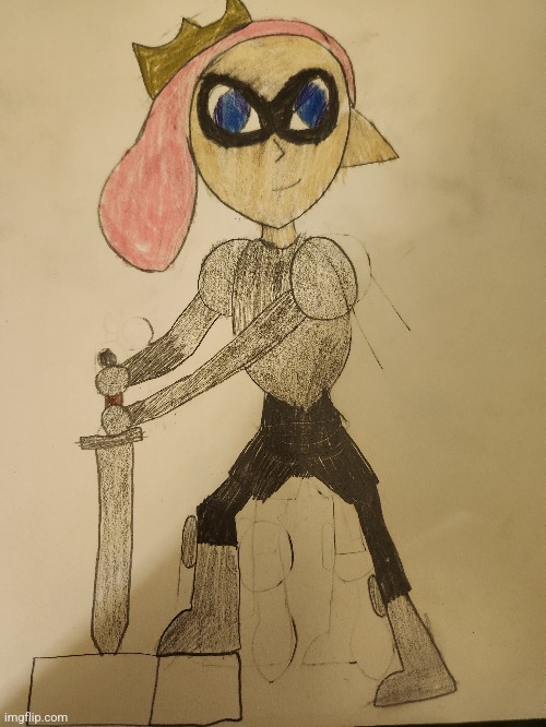 I drew another one of my ocs, Monacher | made w/ Imgflip meme maker