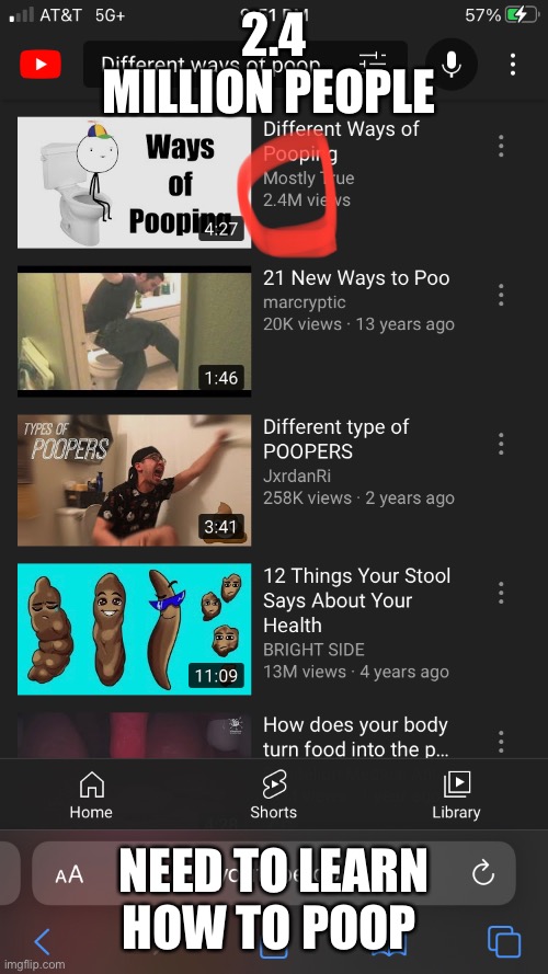 Why |  2.4 MILLION PEOPLE; NEED TO LEARN HOW TO POOP | image tagged in pls,upvote | made w/ Imgflip meme maker
