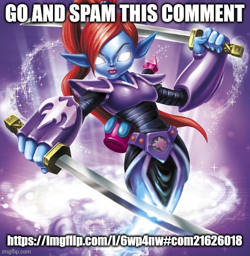 https://imgflip.com/i/6wp4nw#com21626018 | GO AND SPAM THIS COMMENT; https://imgflip.com/i/6wp4nw#com21626018 | image tagged in ninjini | made w/ Imgflip meme maker